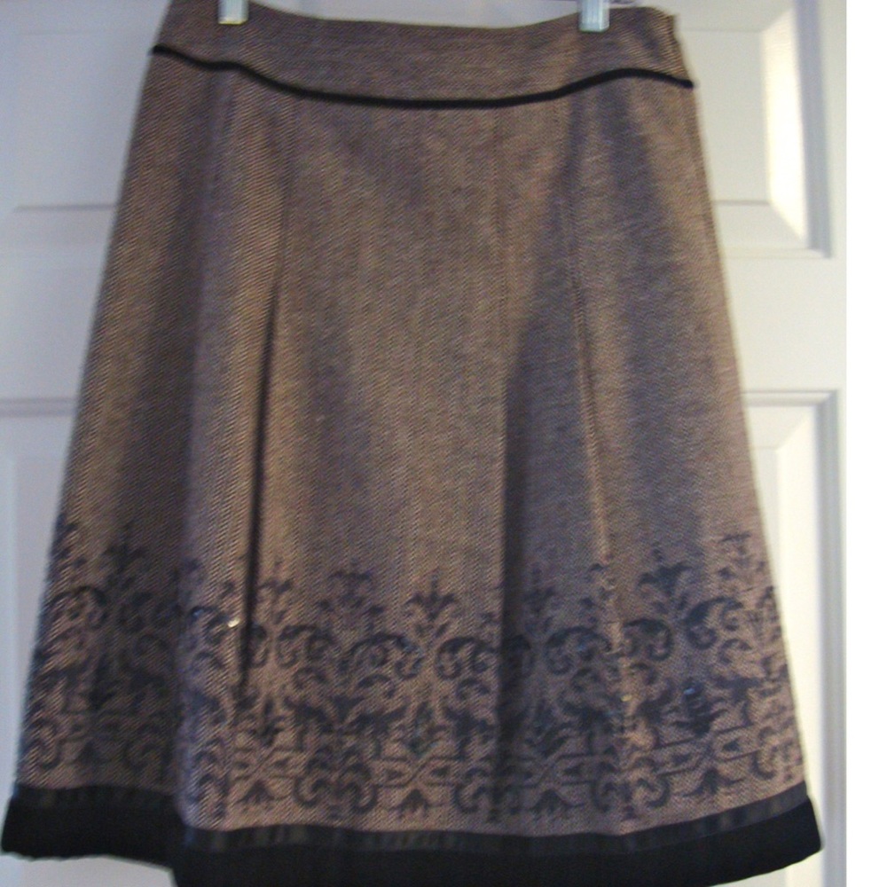 Ann Taylor LOFT Brown Wool Skirt Size 6